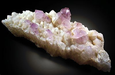 Mineral Specimens: Amethyst on Milky Quartz from Ashaway Village, Hopkinton, Rhode Island