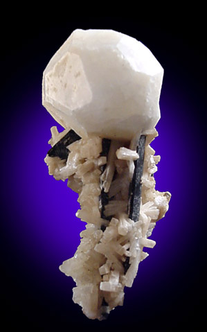 Mineral Specimens: Analcime on Aegerine and Natrolite from Mt. St. Hilaire, Quebec, Canada
