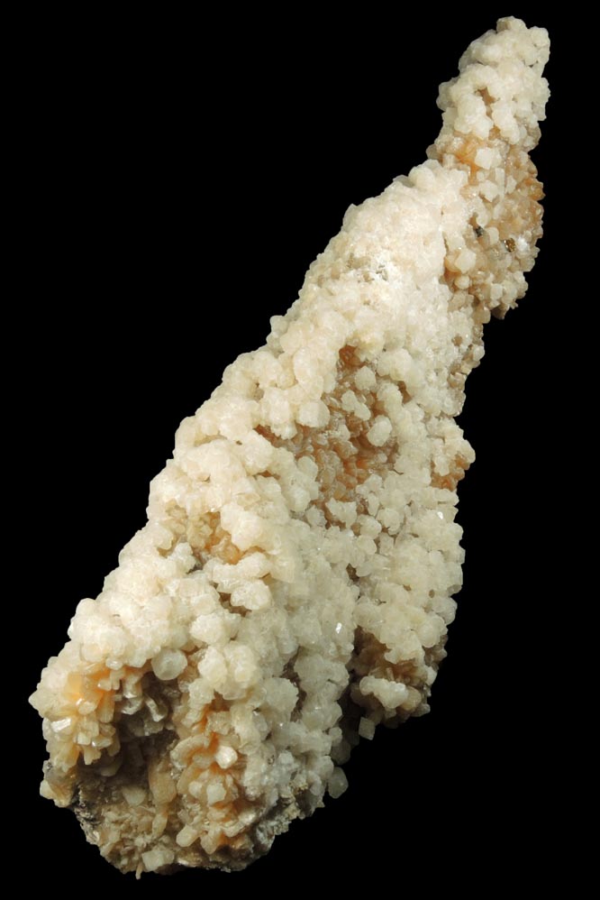 Detail view of mineral Stilbite-Ca and Calcite with minor Pyrite for sale from 700' level, Sta.167, Queens Tunnel of NYC Water Tunnel #3, Woodside, Queens, New York City, Queens County, New York