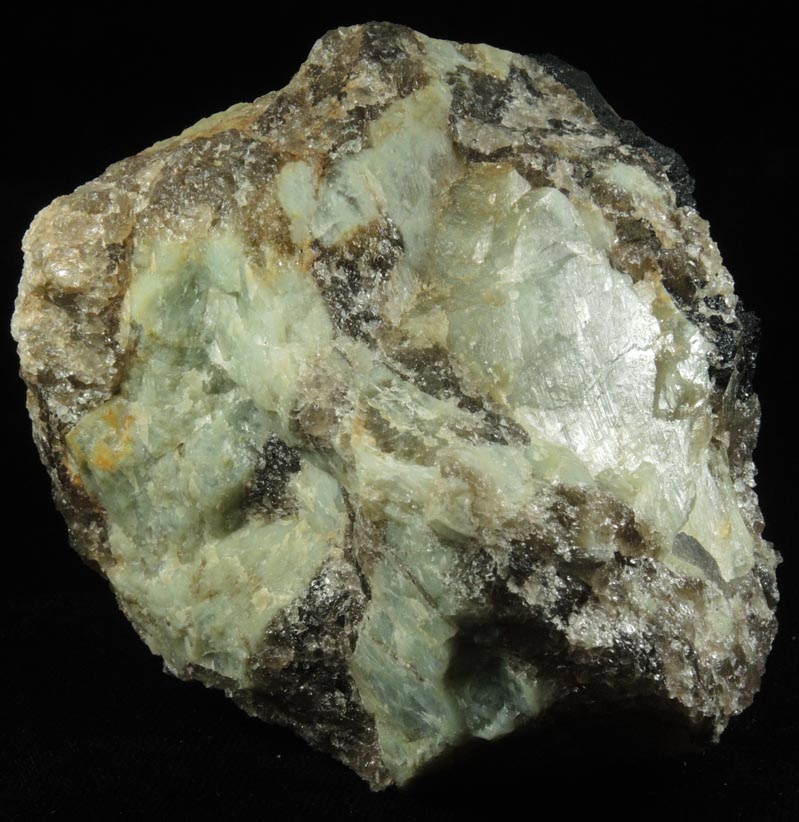 Detail view of mineral Albite var. Oligoclase for sale from west shore of Manhattan Island at 102 Street, New York City, New York County, New York