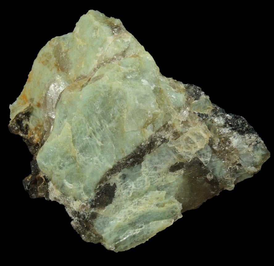 Detail view of mineral Albite var. Oligoclase for sale from west shore of Manhattan Island at 102 Street, New York City, New York County, New York