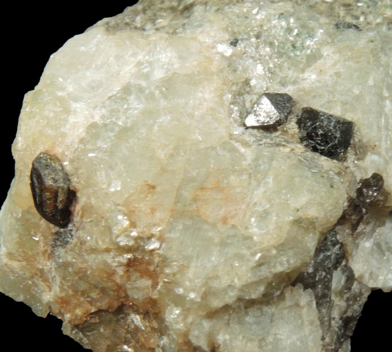Detail view of mineral Xenotime-(Y) and Monazite-(Ce) for sale from 185 Street dump of Harlem Speedway construction site, Manhattan, New York City, New York County, New York