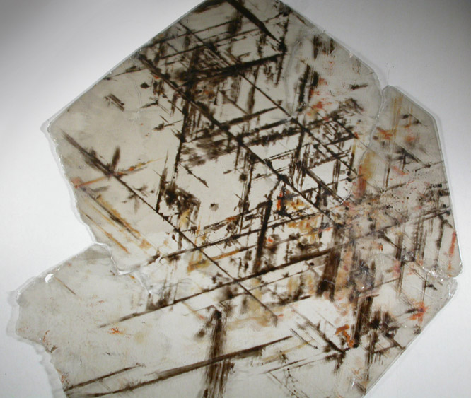 Muscovite with magnetite inclusions from Riverside Drive, Manhattan 