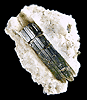 Mineral specimen: Elbaite Tourmaline in Albite from Harvard Quarry, Greenwood, Maine.
